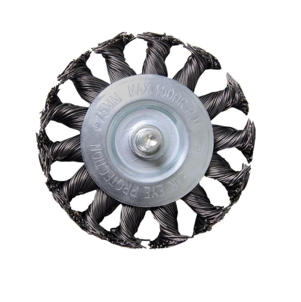 Щетка для дрели плоская крученая 75мм Вихрь 73/1/3/47