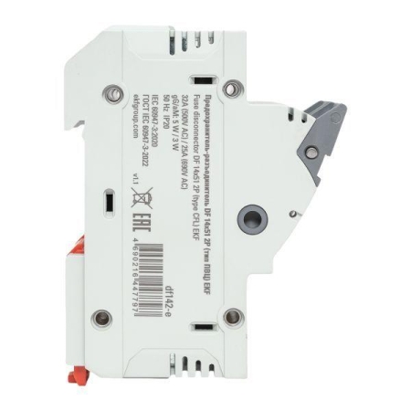 Предохранитель-разъединитель DF 14х51 2п (тип ПВЦ) EKF df142-e