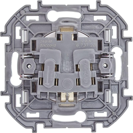 Розетка 1-м СП Inspiria 16А IP20 250В 2P+E немецк. стандарт механизм бел. IEK 673720