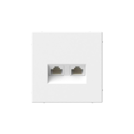 Розетка компьютерная 2-м ArtGallery RJ45 + RJ45 кат.5E механизм лотос SE GAL001385
