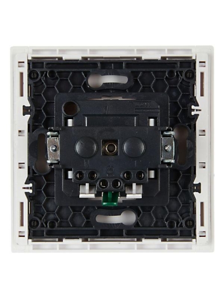 Розетка СП FORTE&PIANO FP214 16А с заземл. без защ. шторок безвинт. крепл. бел. IEK FP-R11-16-1-K01