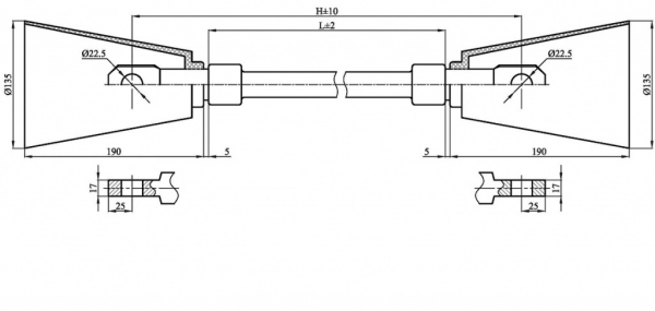 НСПК на напряжение 3 и 25 кВ и нагрузку 120 кН