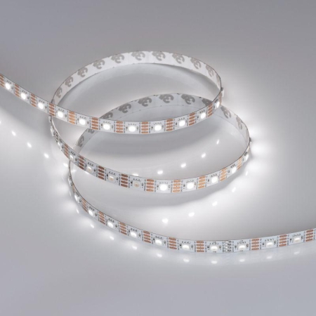 Лента светодиодная SPI-B60-10mm 12V White 6000К-PX1-RAM 9.3Вт/м IP20 5060 бегущий огонь (уп.5м) Arlight 037829