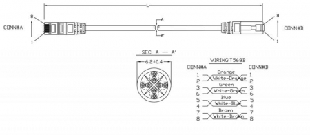 Патч-корд U/UTP кат.6 LSZH 1м PC-LPM-UTP-RJ45-RJ45-C6-1M-LSZH-GY сер. Hyperline 42236