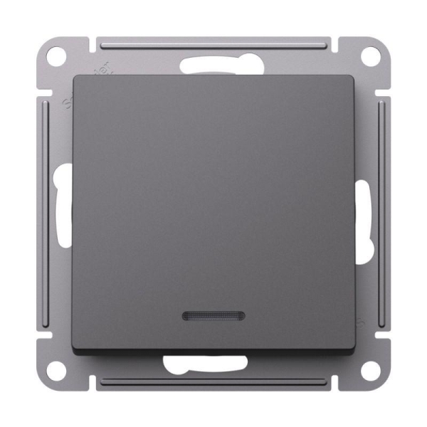 Переключатель 1-кл. AtlasDesign (сх. 6а) 10AX с подсветкой механизм базальт SE ATN001463