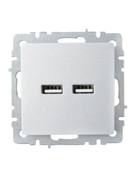 Розетка BRITE USB A+A 3.1А РЮ10-1-БрА механизм алюм. IEK BR-U21-D31-K47