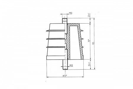 Изолятор опорный ребристый 2820 П