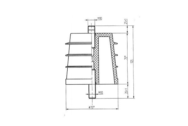 Изолятор опорный ребристый 2820 П
