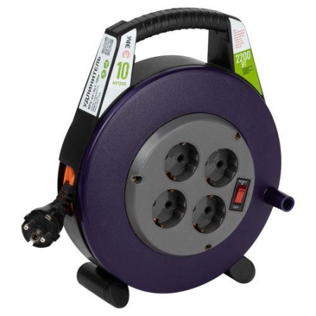 Удлинитель в закрыт. корпусе 4х10м с заземл. 10А с выкл. BPx-4e-3x1-10m ПВС 3x1 Эра Б0052927