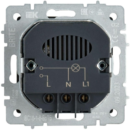 Выключатель карточный BRITE 30А ВС10-1-8-БрТБ механизм бронза IEK BR-V11-0-10-K45