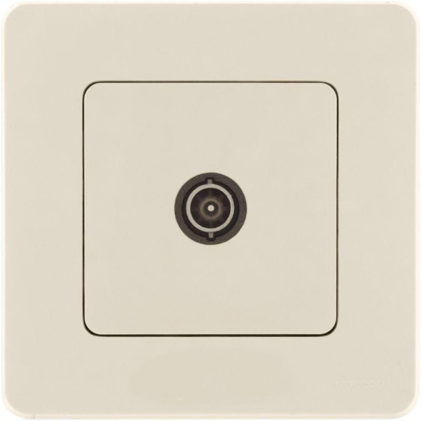 Розетка телевизионная проходная TV Inspiria 14дБ 5-862мГц механизм сл. кость IEK 673861