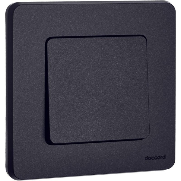 Выключатель кнопочный Inspiria 6А 250В без фиксации НО/НЗ механизм антрацит IEK 673693