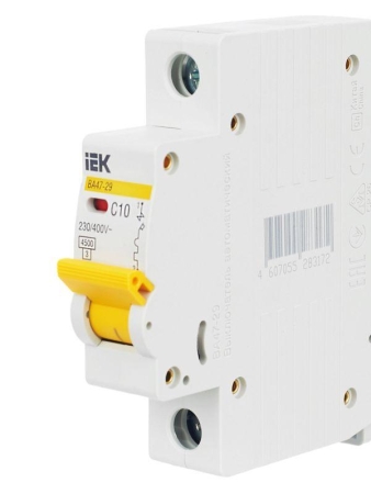 Выключатель автоматический модульный 1п C 10А 4.5кА ВА47-29 KARAT IEK MVA20-1-010-C