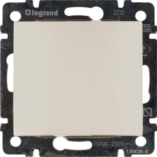 Переключатель проходной 1-кл. СП Valena 10А IP31 250В механизм сл. кость IEK 774306