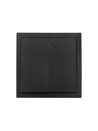 Выключатель 2-кл СП ZIMA IP20 10А безвинт. зажим черн. бархат LEZARD 704-4288-101QC