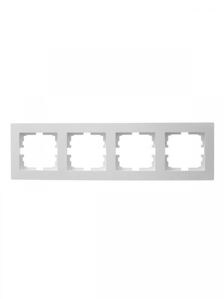 Рамка 4-местн. горизонт. VESNA бел. LEZARD 742-0200-149