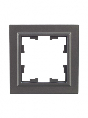 Рамка 1-м BRITE РУ-1-БрС сталь IEK BR-M12-K46