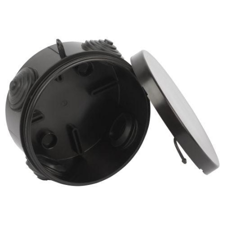 Коробка распаячная ОП 85х40мм с гермовводами 4 входа IP54 черн. KOR-85-40-4g-B Эра Б0061801