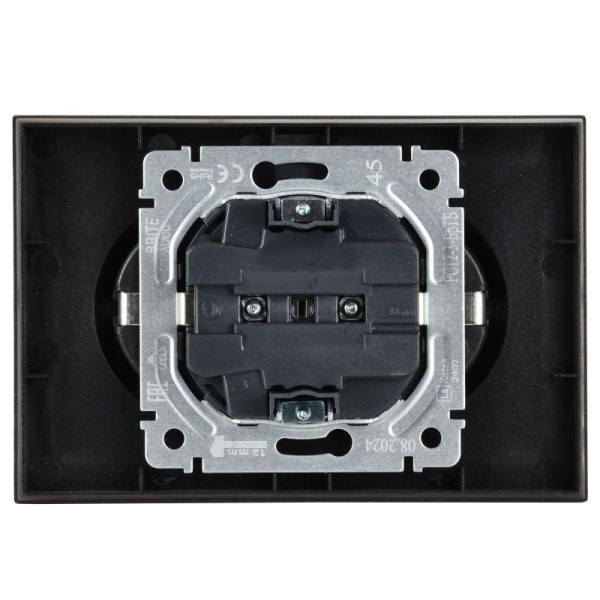 Розетка 2-м СП BRITE РС12-3-БрТБ 16А в сборе с заземл. без защ. шторок бронза IEK BR-R21-16-K45-F