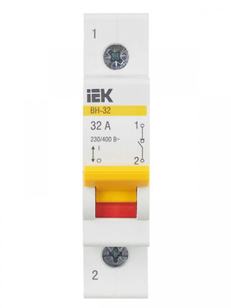 Выключатель нагрузки (мини-рубильник) 1п 32А ВН-32 KARAT IEK MNV10-1-032