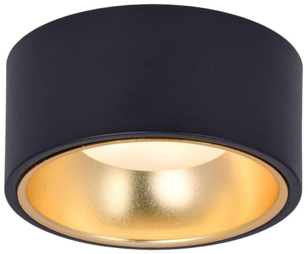 Светильник 4017 накладной потолочный под лампу GX53 черн./золото IEK LT-UPB0-4017-GX53-1-K57