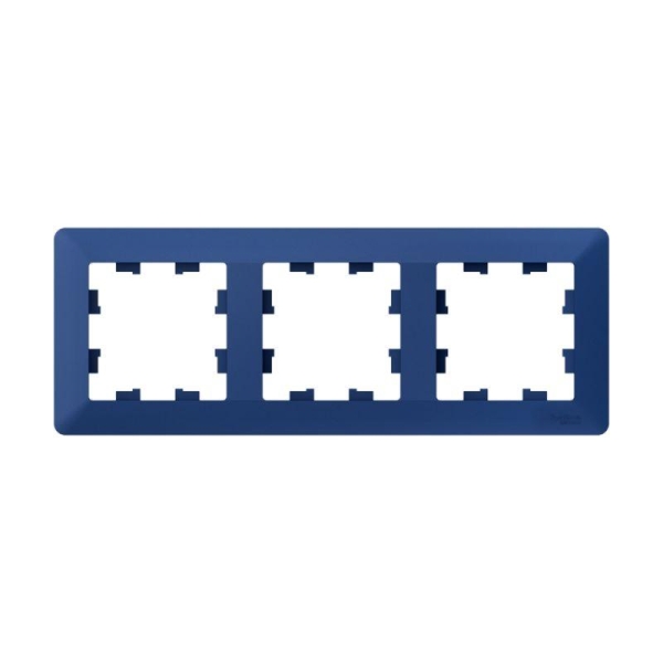 Рамка 3-м AtlasDesign Air аквамарин/дым. черн. SE ATN221103