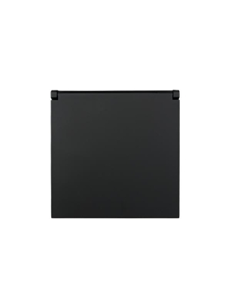 Розетка 1-мест. с/з с крышкой ПБТ СП ZIMA IP20 16А безвинт. зажим черн. бархат LEZARD 704-4288-123BQC