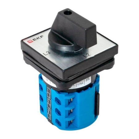 Переключатель кулачковый ПК-1-94 4п 10А для амперметра IP65 EKF pk-1-94-10-65