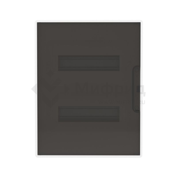 Щиток встраиваемый Фрейм (FRAME) 24мод с тонированной дверцей с 4 шинами PEN (2шт на 8 отверст. и 2шт на 6 отверст.) бел. DKC F24B1WD