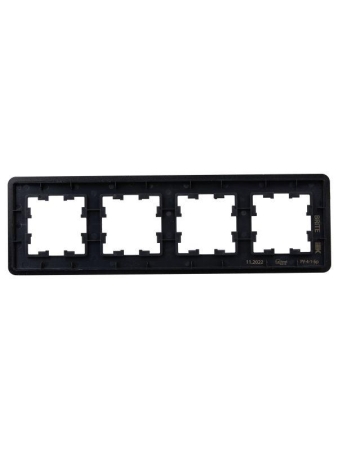 Рамка 4-м BRITE РУ-4-1-Бр метал. черн. RE IEK BR-M42-M-01-K02