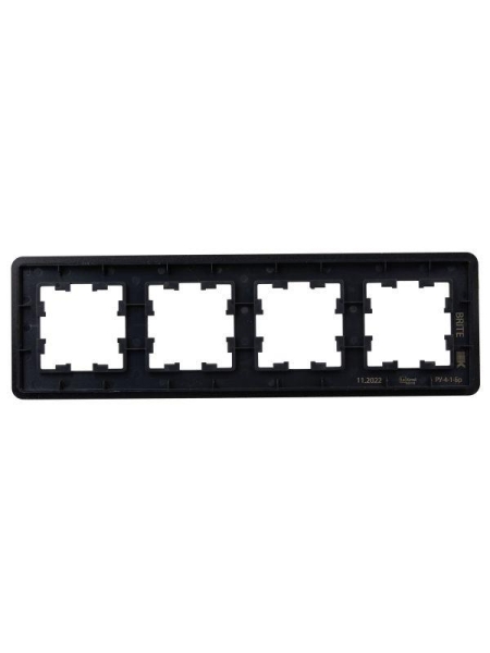 Рамка 4-м BRITE РУ-4-1-Бр метал. черн. RE IEK BR-M42-M-01-K02