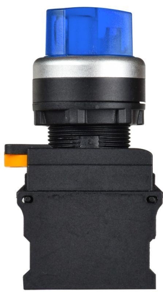 Переключатель 2 полож. 1НО+1НЗ с подсветкой син. MASTER IEK MI-SW60-11XD-3-14-2-K07