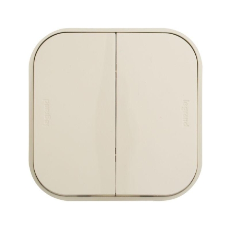 Выключатель 2-кл. ОП Quteo 10А IP20 10AX сл. кость IEK 782232