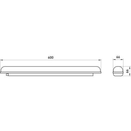 Светильник светодиодный SPP-202-0-65K-L18 18Вт 6500К 2430лм IP65 600мм линейный матов. Эра Б0066935
