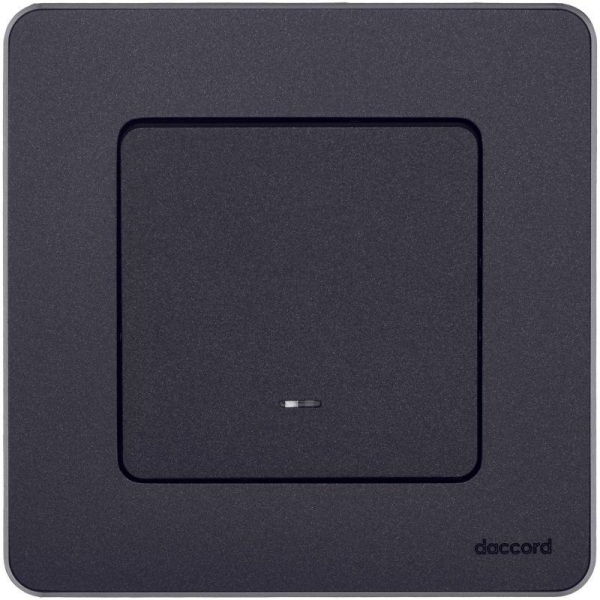 Переключатель 1-кл. Inspiria 10А IP20 250В 10AX с подсветкой/индикацией механизм антрацит IEK 673663