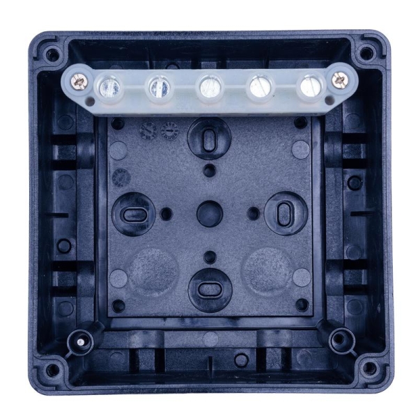 Коробка распределительная 110х110х67мм IP 65 в компл. с клеммным рядом 5х6кв.мм 41А черн. EXTHERM Extherm JB-60-BL