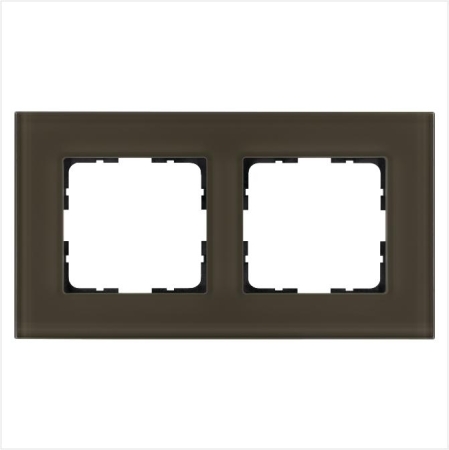 Рамка 2-м G-Glass стекло каперсовый Jasmart G1002GT