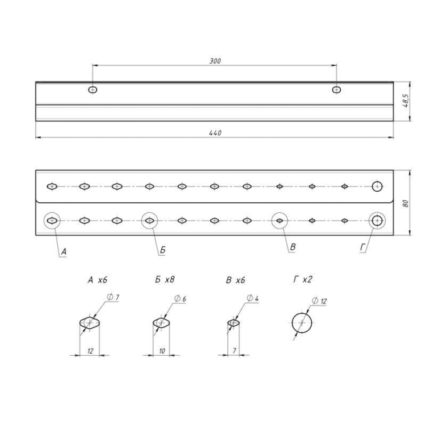 Держатель-органайзер для отверток двухуровневый настенный черн. Rexant 38-0650