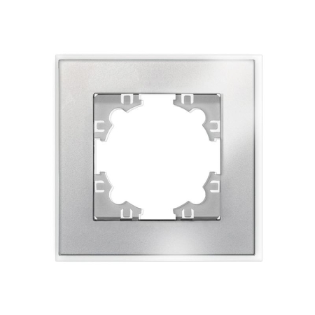 Рамка 1-м Афина стеклянная серебр. UNIVersal 2266