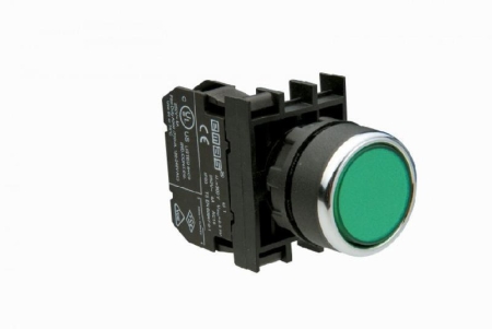 Кнопка нажимная круглая зел. (2НО) EMAS B101DY