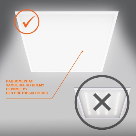 Светильник светодиодный ECO CLASS PANEL 600 36W 865 36Вт 6500К IP40 3600лм 595х595х32мм ДВО встраив. опал панель (аналог ЛВО 4х18) LEDVANCE 4099854246531