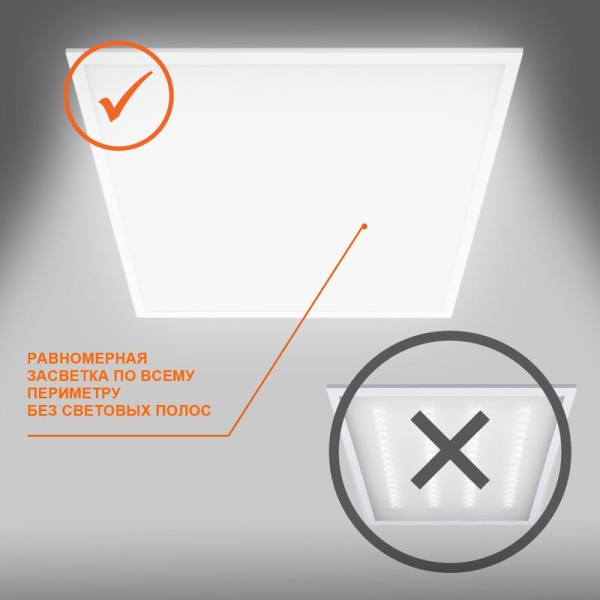 Светильник светодиодный ECO CLASS PANEL 600 36W 865 36Вт 6500К IP40 3600лм 595х595х32мм ДВО встраив. опал панель (аналог ЛВО 4х18) LEDVANCE 4099854246531