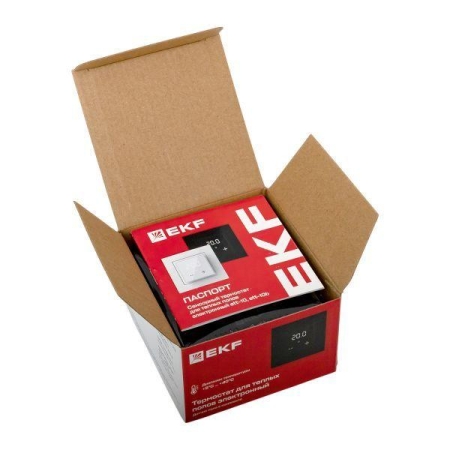 Термостат электронный 16А 230В для теплых полов черн. EKF ett-10b