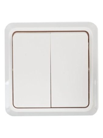 Выключатель 2-кл. ОП Октава 10А IP20 ВС20-2-0-ОБ 250В бел. GENERICA EVO20-K01-10-DC