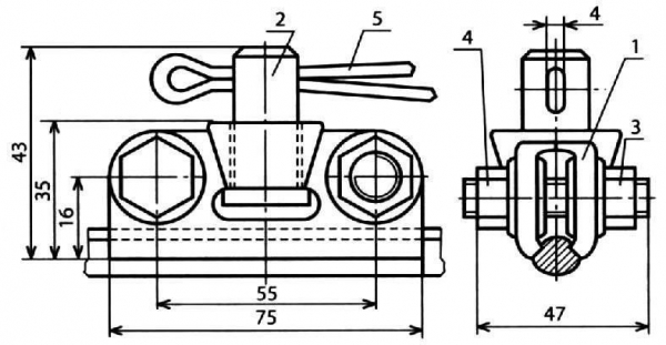 Зажим фиксирующий КС-049-3