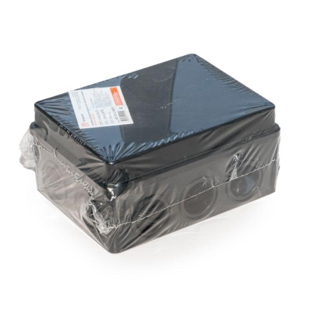 Коробка распределительная ОП 150х110х70мм безгалоген. (HF) черн. Промрукав 40-0310-9005