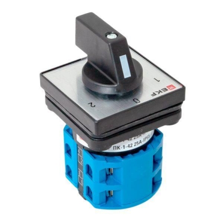 Переключатель кулачковый ПК-1-42 2п 25А "1-0-2" IP65 EKF pk-1-42-25-65