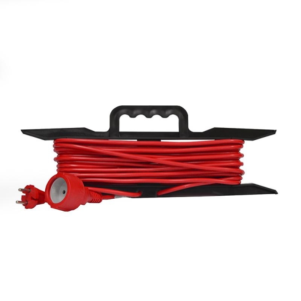 Удлинитель-шнур на рамке 1х10м без заземл. 10А IP20 2.2кВт ПВС 2х1 DOMTOK 2473