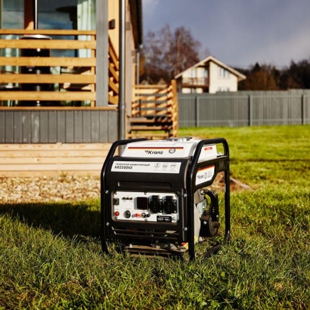 Генератор инверторный KR2500IO 2.5кВт 230В 7л открытый корпус ручной старт KRANZ KR-16-1142