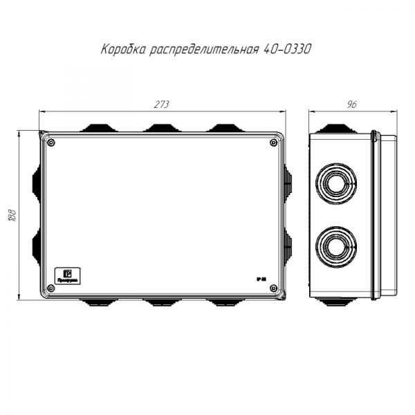 Коробка распределительная ОП безгалогенная (HF) 260х175х90 Промрукав 40-0330